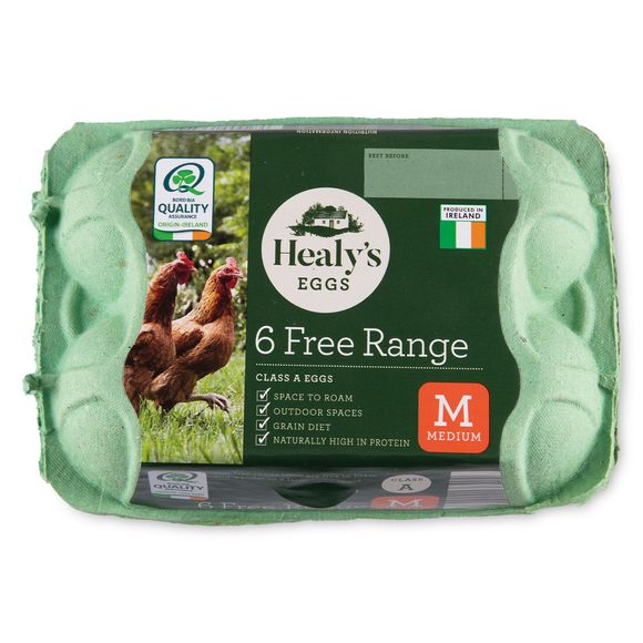 Irish Medium Free Range Eggs 6 Pack Healy's Eggs